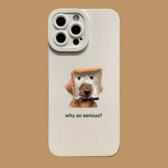 NWT iPhone 13ProMax Snarky Humor Dog Head Clear Rubber Case - Picture 2 of 2